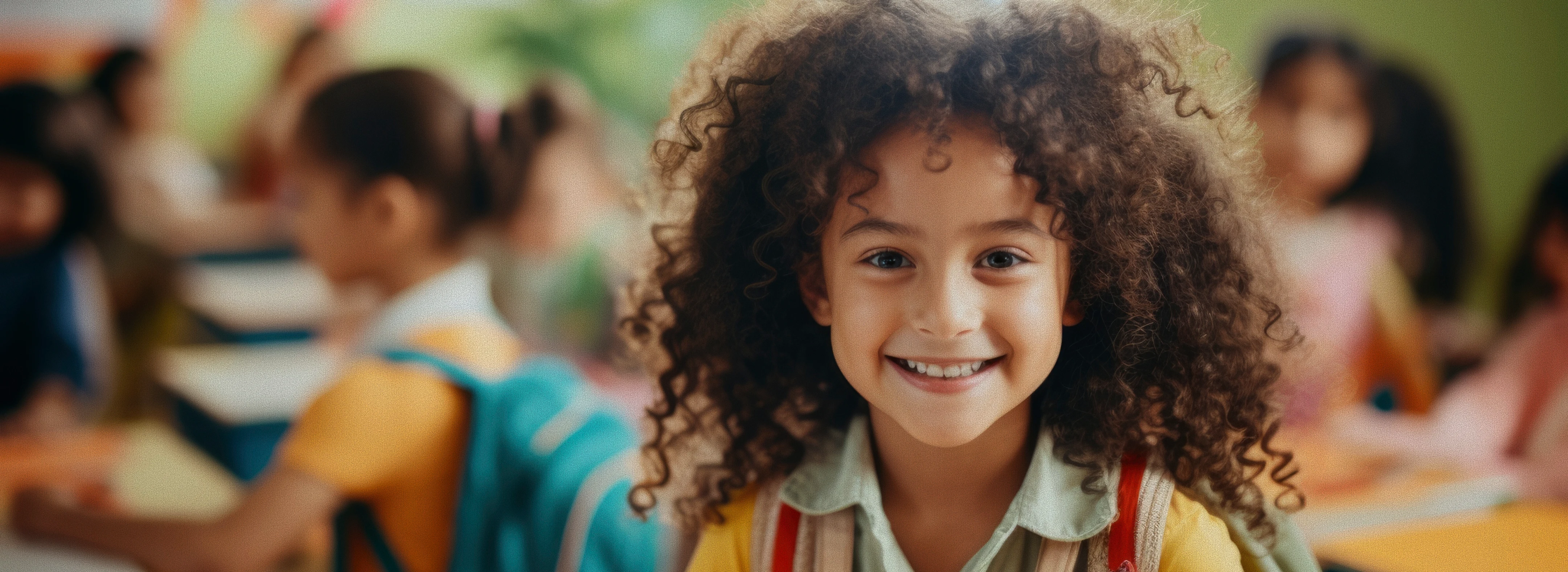 Students in school corridor